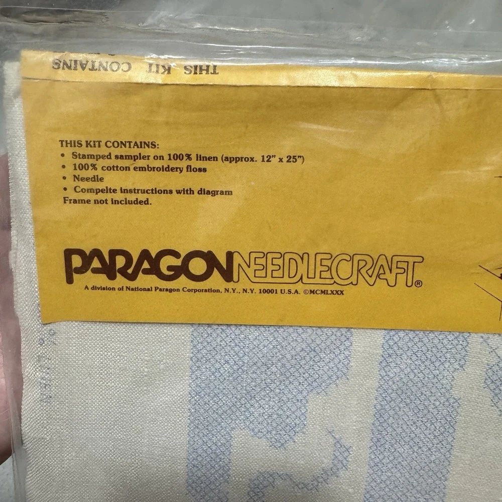 VTG Paragon Needlecraft Cross Stitch Kit 0555 GIVE US THIS DAY OUR DAILY BREAD